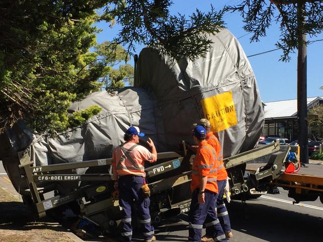The load landed just metres from the footpath. EXCLUSIVE PICTURES: John Grainger
