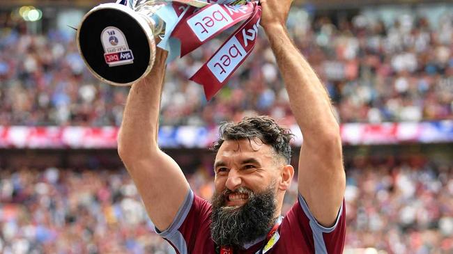 LONDON, ENGLAND - MAY 27: Mile Jedinak of Aston Villa celebrates after the Sky Bet Championship Play-off Final match between Aston Villa and Derby County at Wembley Stadium on May 27, 2019 in London, United Kingdom. (Photo by Mike Hewitt/Getty Images). Picture: Mike Hewitt