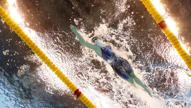 United States superfish Katie Ledecky slices through the water. Picture: AP