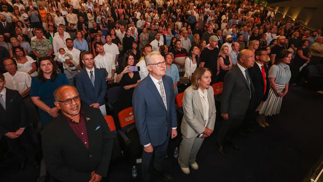 Immigration Minster Tony Burke at a citizenship ceremony at Perth Convention Centre. Picture: Colin Murty