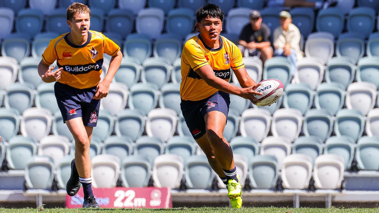 Buildcorp Emerging Reds Cup day one action between South East Queensland's Under-15s and Brisbane White Under-15s. Picture credit: QRU Media/ Erick Lucero.