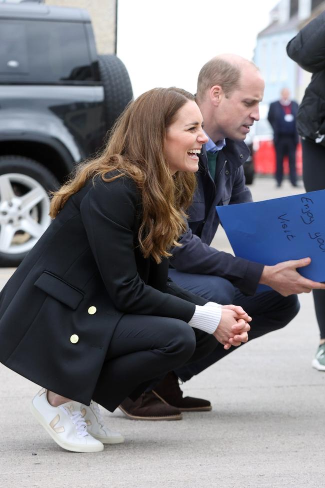 The Veja Esplar sneakersFirst worn on a tour of Scotland in 2021, Veja’s Esplar sneakers—made from recycled materials, organic cotton and sugar cane—have become a staple of Kate’s casual wardrobe. The princess often works them into a business casual formula: a blazer, white T-shirt, and a pair of jeans to match. 