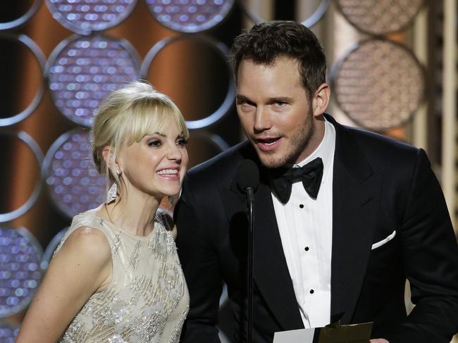 Anna Faris and Chris Pratt presented the Golden Globe to Ruth Wilson for her work in <i>The Affair</i>.