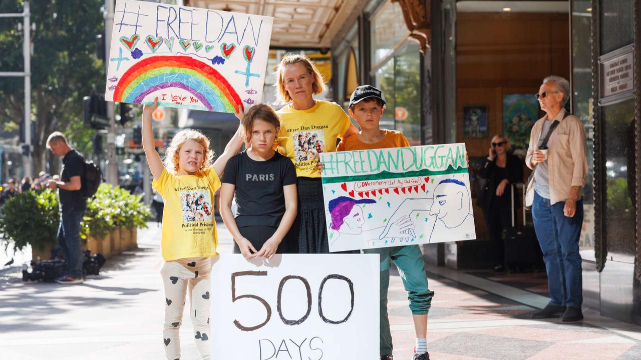 Mr Duggan’s wife Saffrine and their kids Ginger 7, Hazel 8, and Jack, 10. Picture: NCA NewsWire / David Swift