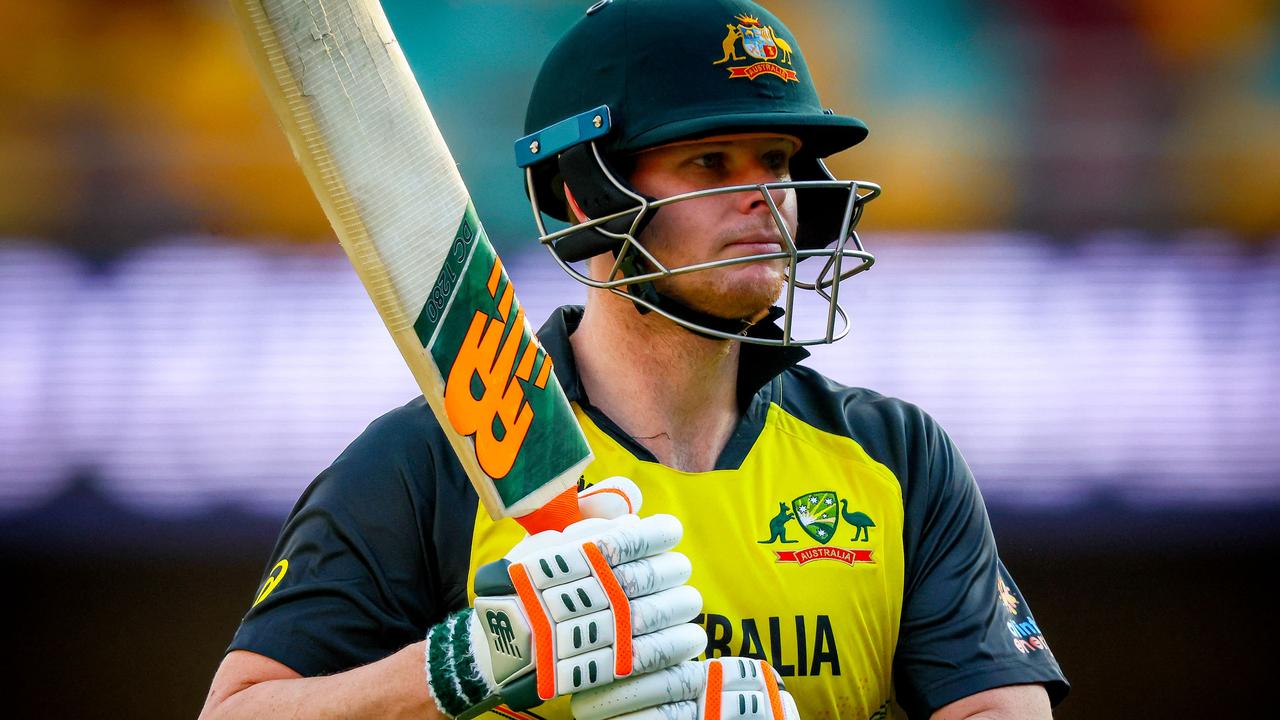 Steve Smith could be the face of a World Cup he’s not playing in. (Photo by Patrick HAMILTON / AFP)-