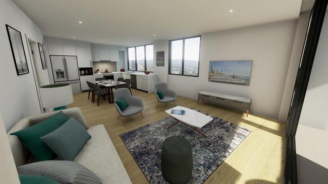 Artist impression of the Ruby apartments on the Gold Coast