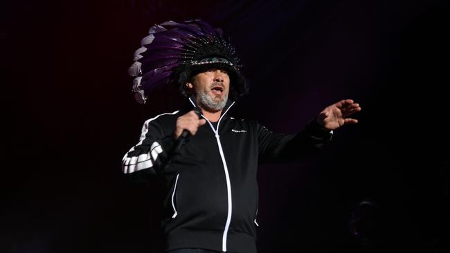 Jamiroquai performs at Harvest Rock II in Rymill Park, Adelaide, in October 2023. Picture: Emma Brasier
