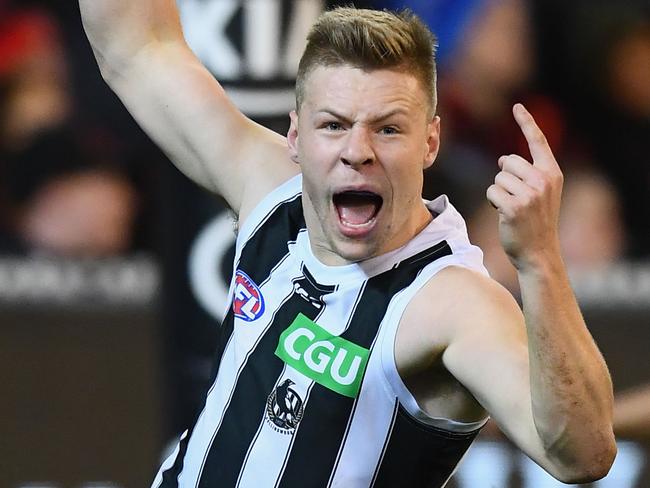 Re-signed and ready to rumble, Jordan De Goey will need to feature prominently for the Pies if they are going to make a dint in the finals. Picture: Getty Images