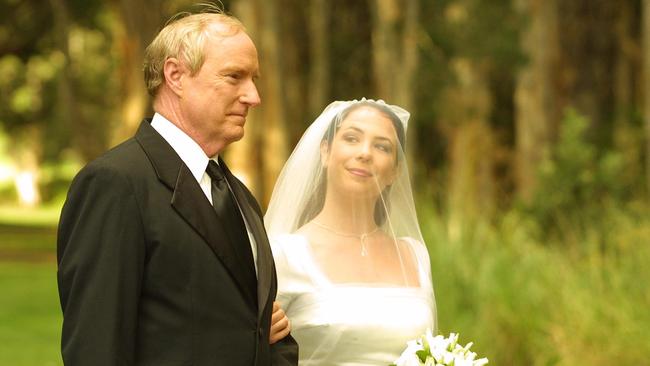 Ray Meagher and Kate Ritchie in a 2003 scene from Home and Away.
