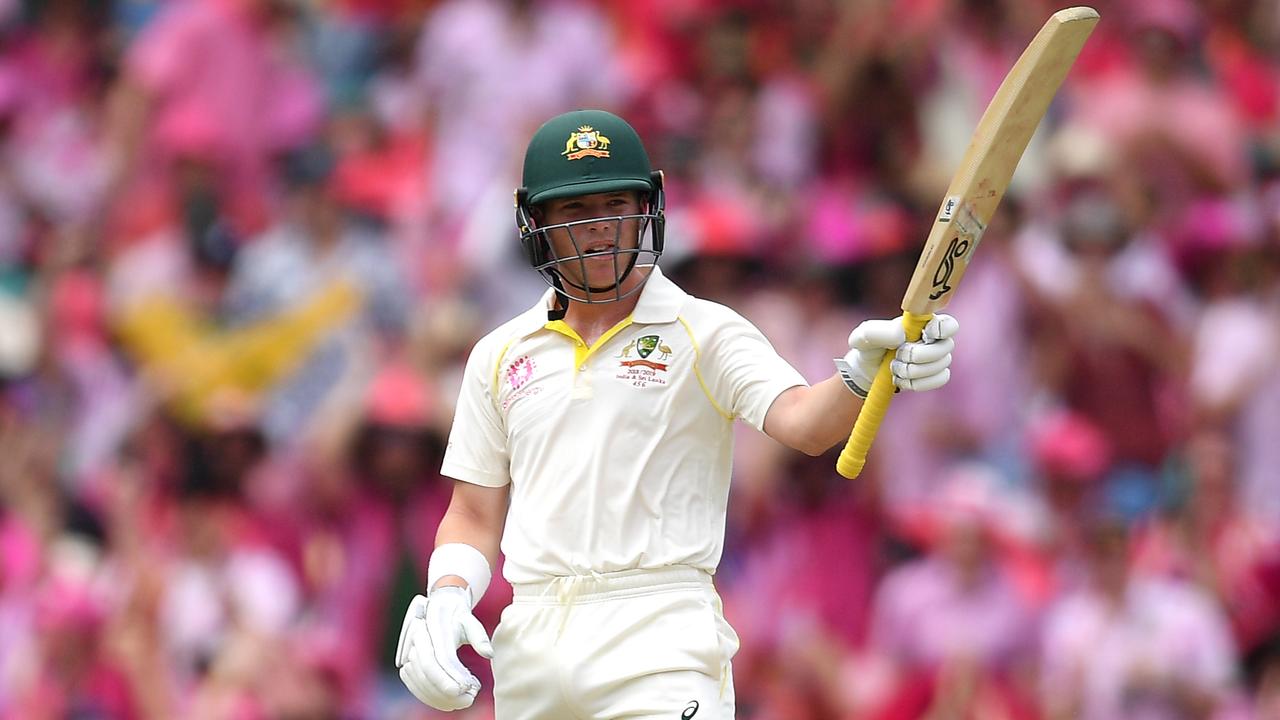 Harris during his Test-best score of 79 against India at the SCG in 2018-19. Picture: AAP Image/Dan Himbrechts