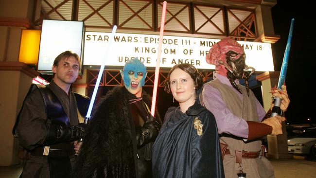 Star Wars fan outside Pacific Fair cinemas back in 2005.