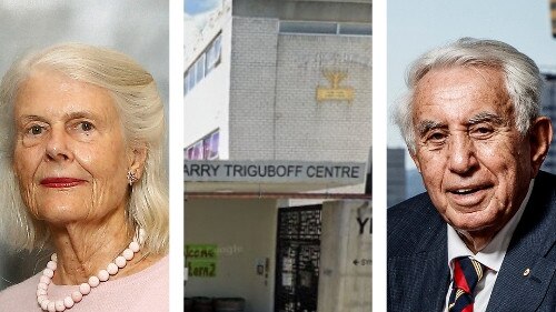 Penelope Seidler left and Harry Triguboff right with the former Yeshiva College in the middle