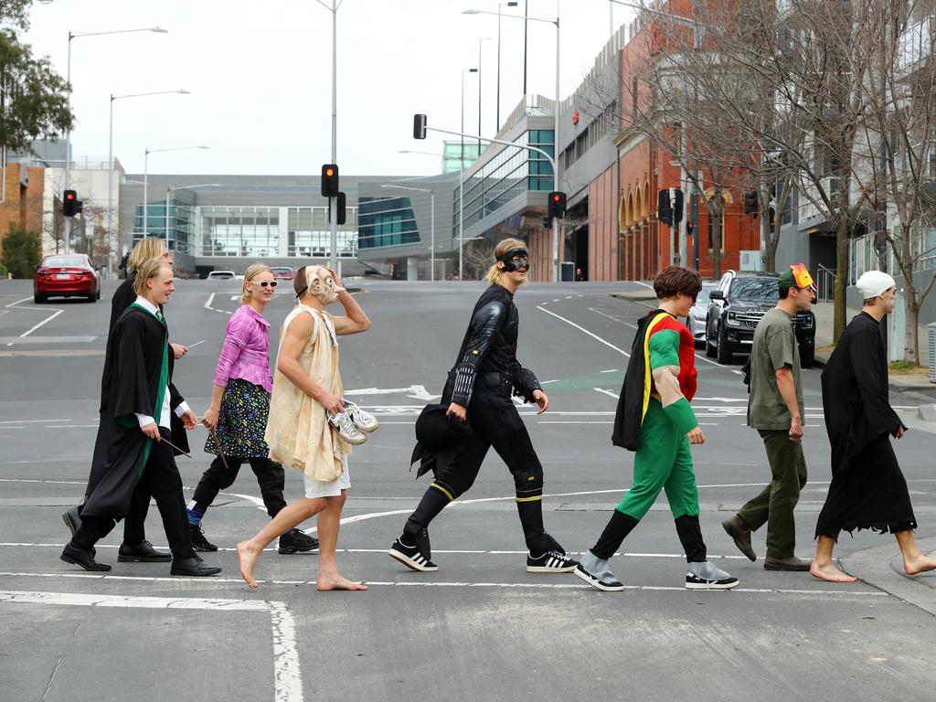 Players arriving for the Cats Mad Monday. Picture: Alison Wynd