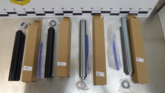 Australian Border Force and Northern Territory Police seized firearms, ammunition and gun parts from a Humpty Doo home. Picture: Supplied.