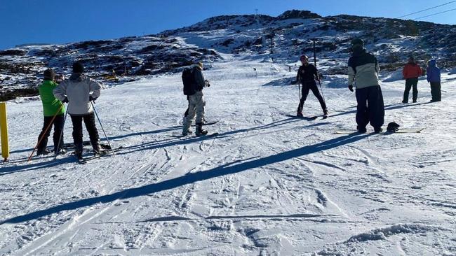 Skiers enjoying the slopes at the Ben Lomond Alpine Resort. Picture: Supplied.