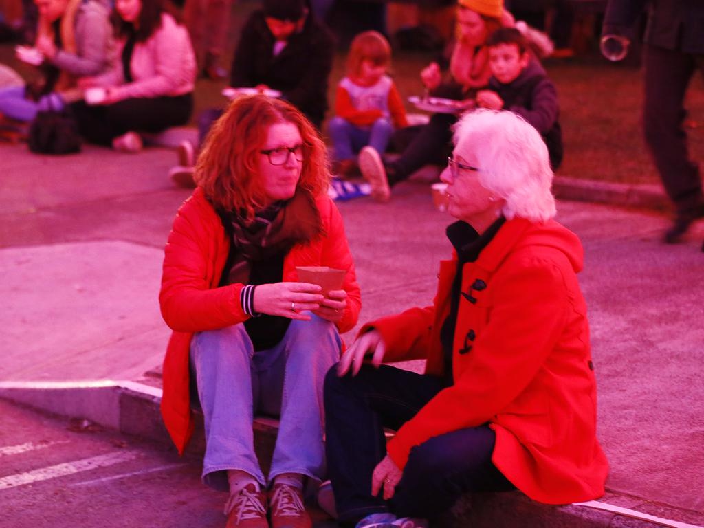 The final night of Dark MOFO Winter Feast saw large crowds putting stall holders under the pump. Picture: MATT THOMPSON