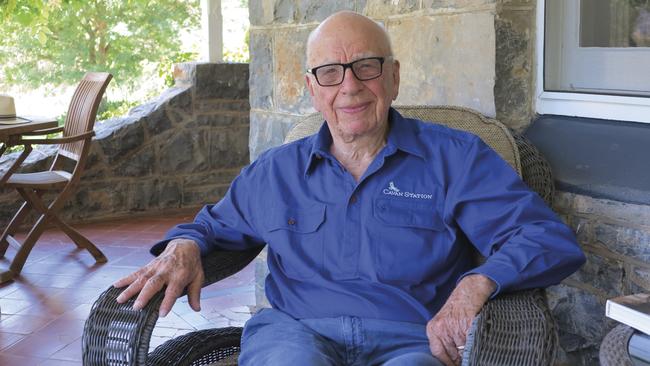 Rupert Murdoch at Canvan Homestead in 2017.