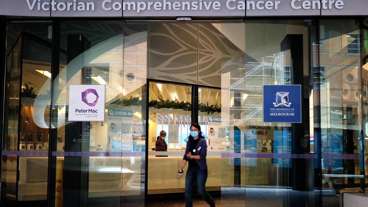 The Peter MacCallum Cancer Centre at Royal Melbourne Hospital. Picture: Luis Enrique Ascui