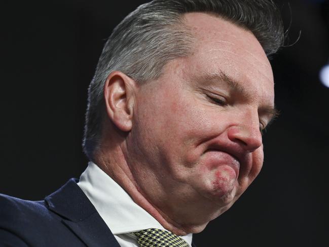 CANBERRA, Australia - NewsWire Photos - July 17, 2024:  Minister for Climate Change and Energy, Chris Bowen addresses the National Press Club of Australia in Canberra. Picture: NewsWire / Martin Ollman