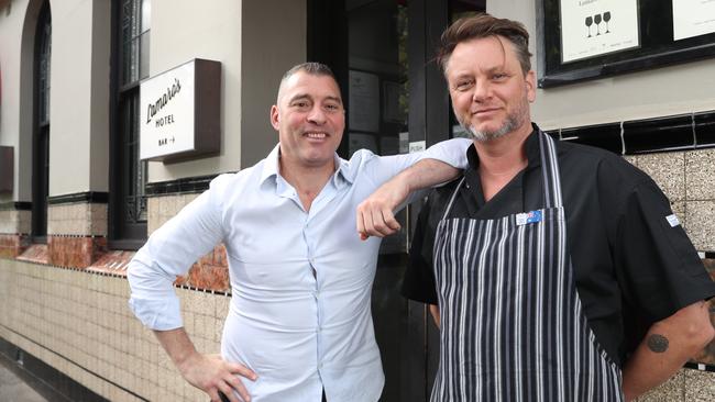 Lamaro’s owner Paul Dimattina and new executive chef Phillip Davenport. Picture: David Crosling