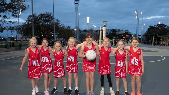 Ocean Grove Bunji under-11 netball team.