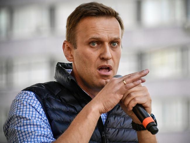 Russian opposition leader Alexei Navalny was killed with one punch to the heart, it has been claimed. Picture: AFP
