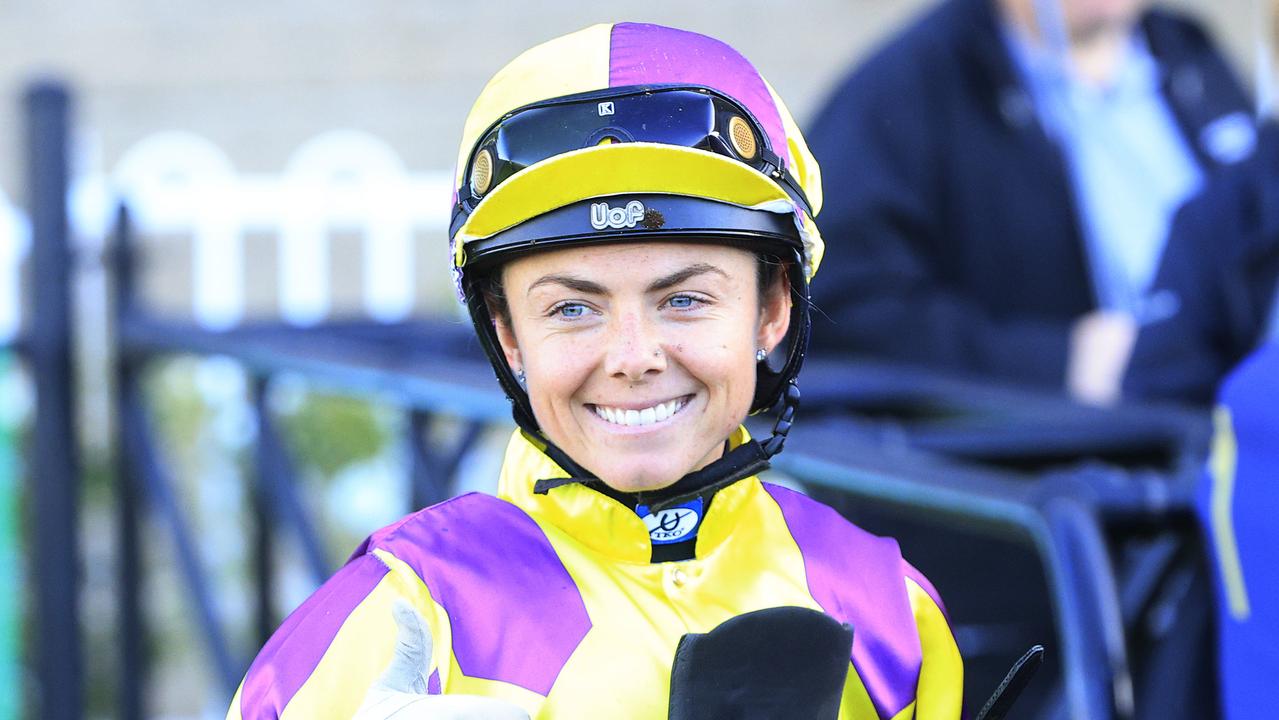 Mikayla Weir partners Pointillism at Coffs Harbour on Thursday. Picture: Getty Images