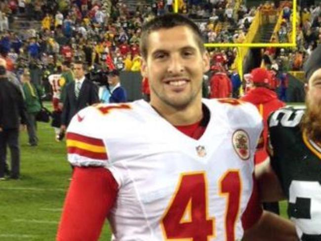 Kansas City Chiefs player James Winchester. His father has been identified as the victim of the Oklahoma airport shooting. Picture: James Winchester/Twitter.