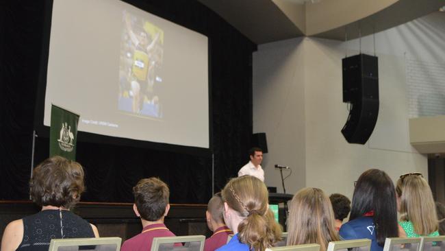 Young Northern Rivers leaders listen attentively to guest speaker and 2021 Young Australian of the Year Nathan Parker.