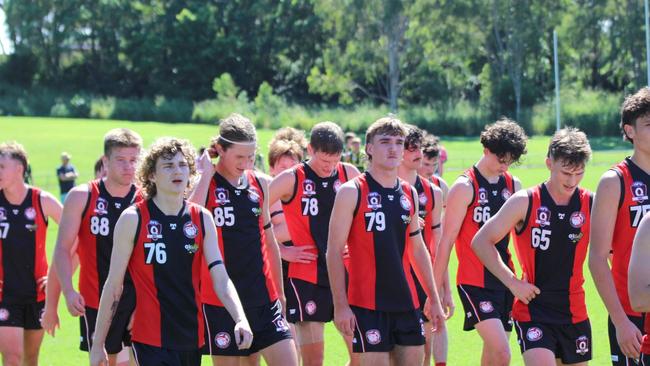 QAFL Colts action between Redland Victoria Point and Maroochydore. Saturday April 6, 2024.