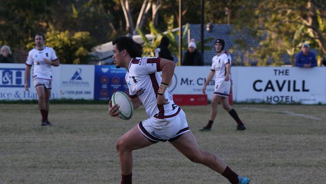 Gold Coast rugby Union match at Griffith Uni home Ground. Action shots of Griffith Knights vs Nerang Bulls. Pic Mike Batterham