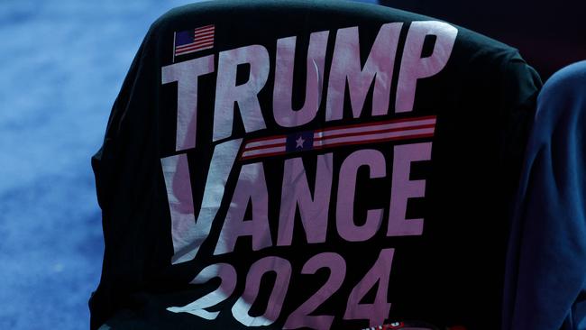 A Trump-Vance T-shirt at a convention in Detroit in June. Picture: AFP