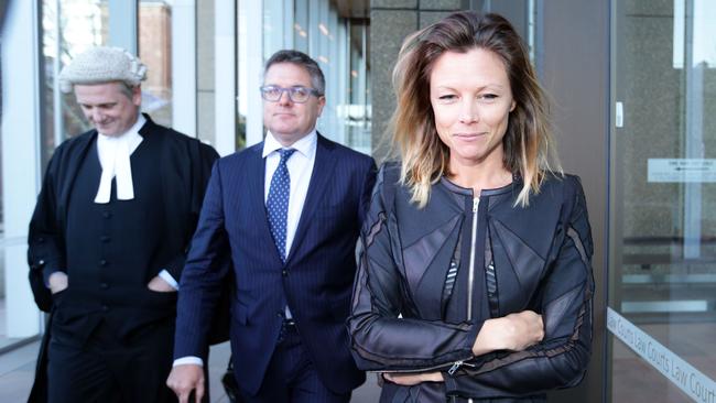 Bianca Rhinehart after a day in court for an earlier case. File image
