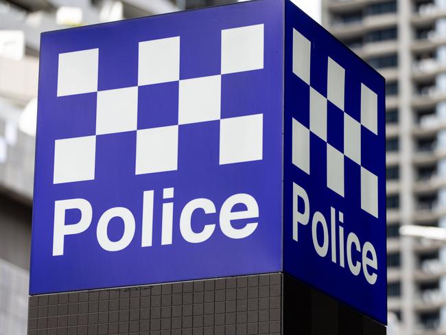 MELBOURNE, AUSTRALIA - NewsWire Photos - 22 AUGUST, 2024: A Victoria Police signage is seen on the streets of Melbourne. Picture: NewsWire / Diego Fedele