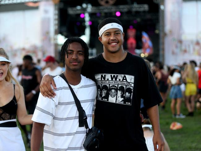 The Grass Is Greener music festival at the Cairns Showgrounds. Damien Aubeelack and Zinzan Martin. PICTURE: STEWART MCLEAN