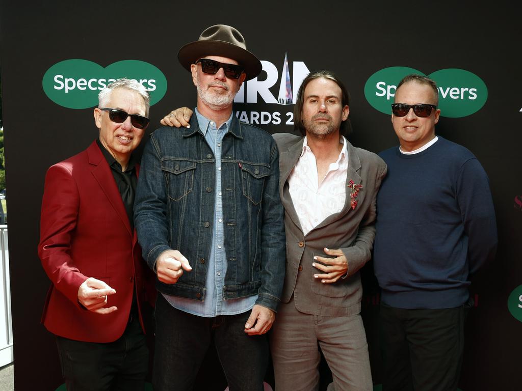 Grinspoon’s Phil Jamieson (second from the right) pushed for radio and television quotas on Aussie music to be legislated. Picture: Richard Dobson