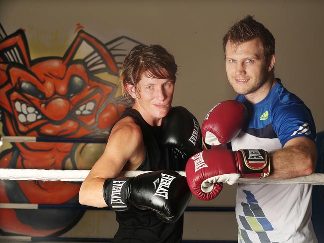 Deedee Hobbs with Jeff Horn. Picture: Annette Dew