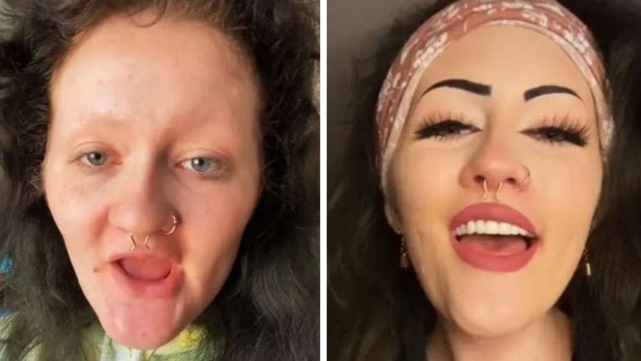 Catfish hides no teeth or eyebrows with makeup