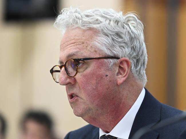 CANBERRA, Australia - NewsWire Photos - September 20, 2024: University of Sydney Vice-Chancellor and President, Professor Mark Scott appears at the second inquiry into antisemitism at universities at Parliament House in Canberra. Picture: NewsWire / Martin Ollman