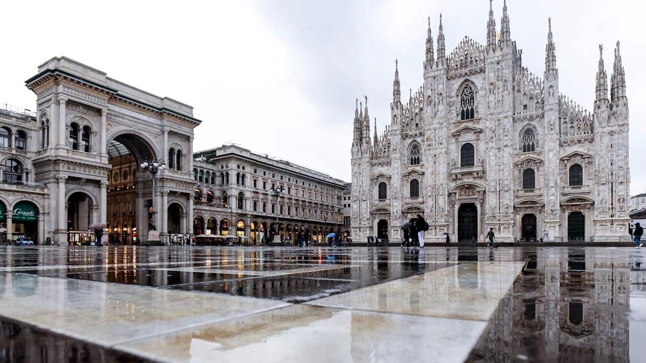 Milan is bereft of visitors with the region in the grip of the virus. Picture: Piero CRUCIATTI / AFP)