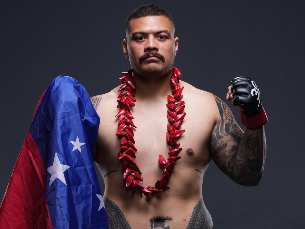 Tafa always represents Samoa. Picture: Mike Roach/Zuffa LLC via Getty Images