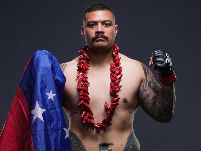 Tafa always represents Samoa. Picture: Mike Roach/Zuffa LLC via Getty Images