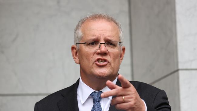 Prime Minister Scott Morrison announced the changes at Parliament House in Canberra. Picture: NCA NewsWire / Gary Ramage