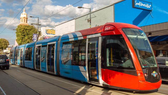 The mayor has demanded more policing and security on the tram. Picture: Ben Clark