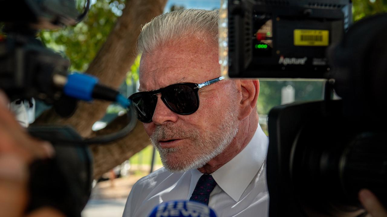 Defence barrister Jon Tippett leaves the Supreme Court in Darwin after the he jury delivered their verdict in the Keith Kerinauia murder trial. Picture: Pema Tamang Pakhrin