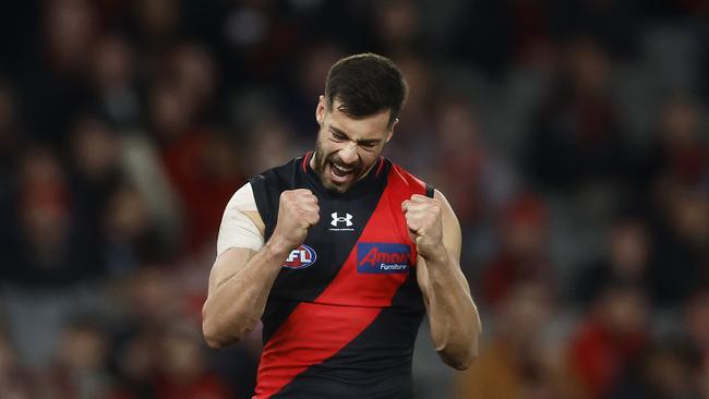 Kyle Langford has been exceptional for the Bombers up forward. Picture: Getty Images