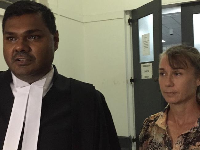 Defence lawyer Roland Gordon with Yvette Nikolic after the verdict. Picture: Vara Nasilasila