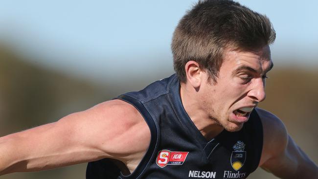 MASSIVE IMPACT: South Adelaide’s dual Magarey Medallist Joel Cross. Picture: Stephen Laffer