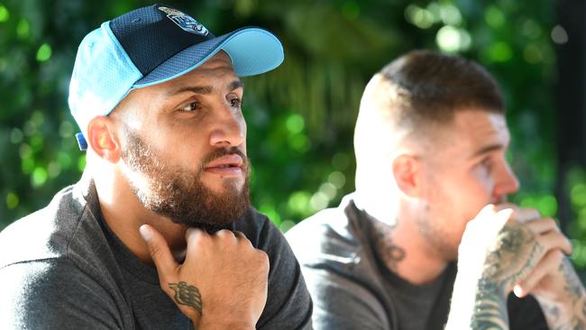 Blake Ferguson and Josh Dugan embarrassed the Blues by breaking camp to go drinking with the series on the line in 2017. Picture: AAP Image/Paul Miller