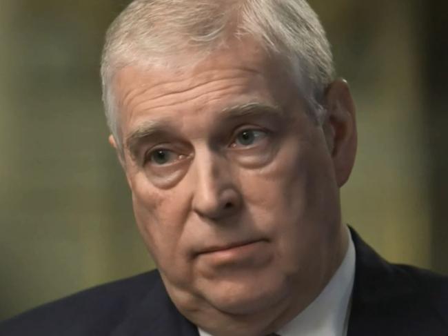 Screen grab from BBS TV. BBC Newsnight's Emily Maitlis interviews Prince Andrew, The Duke of York over his friendship with Jeffrey Epstein. Answering questions about his links to Epstein for the first time, Prince Andrew said his stay was not "becoming of a member of the Royal Family". The Duke of York also said he "let the side down" by staying at his home. Source: BBC